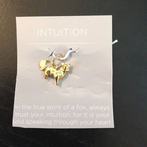 Gold fox charm